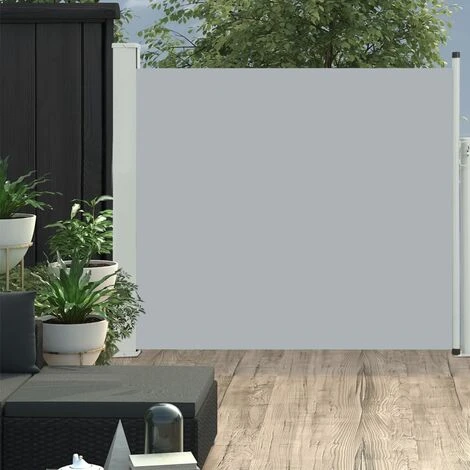 TRUE DEAL Auvent Latéral Rétractable De Patio 100x300 Cm Gris 3 TRUE DEAL Auvent Latéral Rétractable De Patio 100x300 Cm Gris