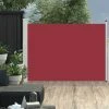 TRUE DEAL Auvent Latéral Rétractable De Patio 100x500 Cm Rouge -Pergola Soldes 26370111 1
