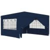 TRUE DEAL Tente De Réception Avec Parois Latérales 4x4 M Bleu 90 G/m² -Pergola Soldes 26370227 1