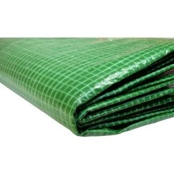 TECPLAST Toile 4 X 3 M Pour Pergola Et Tonnelle 170g/m² - Bâche Pour Pergola Et Tonnelle Verte - 4x3 M En Polyéthylène -Pergola Soldes 2638016 3