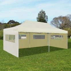 ASUPERMALL Tente De Reception Pliable Creme 3 X 6 M