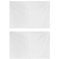 ASUPERMALL Portes De Tente De Reception 2 Pcs Avec Fermeture Eclair Blanc