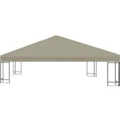 ASUPERMALL Toile Superieure De Gazebo 310 G / M² 3 X 3 M Marron -Pergola Soldes 26481479 5