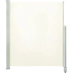 ASUPERMALL Auvent Lateral Retractable De Patio 160 X 300 Cm Blanc Casse -Pergola Soldes 26484317 2