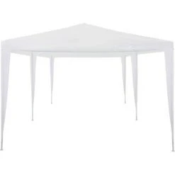 ASUPERMALL Tente De Reception 3 X 6 M PE Blanc -Pergola Soldes 26484533 3