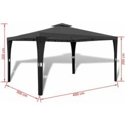 ASUPERMALL Tonnelle En Polyrotin Avec Toit Gris Fonce 3 X 4 M 9 ASUPERMALL Tonnelle En Polyrotin Avec Toit Gris Fonce 3 X 4 M -Pergola Soldes 26508359 3