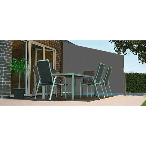 ICI STORE STORE DE TERRASSE LATERAL RETRACTABLE ARMATURE BLANCHE 2,5 X 1,6 TOILE DICKSON® SOURIS - SOURIS 4 ICI STORE STORE DE TERRASSE LATERAL RETRACTABLE ARMATURE BLANCHE 2,5 X 1,6 TOILE DICKSON® SOURIS - SOURIS – Image 2