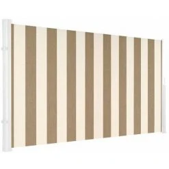 ICI STORE STORE DE TERRASSE LATERAL RETRACTABLE ARMATURE BLANCHE 3,5 X 1,6 TOILE DICKSON® CREME-BRUYERE - CREME BRUYERE