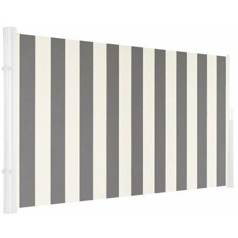 ICI STORE STORE DE TERRASSE LATERAL RETRACTABLE STRUCTURE GRISE 4 X 1,6 TOILE DICKSON® BLANC-GRIS - BLANC GRIS 3 ICI STORE STORE DE TERRASSE LATERAL RETRACTABLE STRUCTURE GRISE 4 X 1,6 TOILE DICKSON® BLANC-GRIS - BLANC GRIS