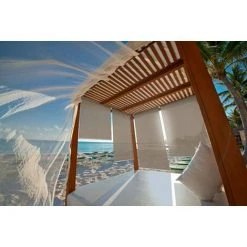 ICI STORE Store Enrouleur Extérieur Microperforé 80x230 Cm Taupe DICKSON® Sunworker® M719 - Armature Anthracite - TAUPE