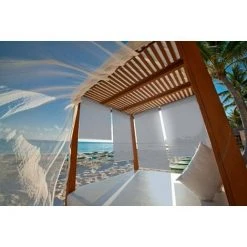 ICI STORE Store Enrouleur Extérieur Microperforé 180x230 Cm Silver DICKSON® Sunworker® M652 - Armature Anthracite - SILVER