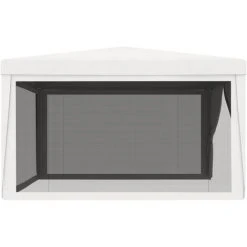 TRUE DEAL Tente De Réception Avec 4 Parois Latérales En Maille 4x4m Blanc -Pergola Soldes 26662731 4