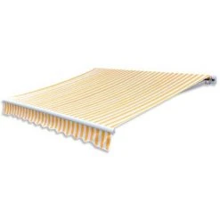 ASUPERMALL Toile D'auvent Orange Et Blanc 450x300 Cm -Pergola Soldes 26935055 4