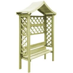 ASUPERMALL Pergola De Jardin Avec Toit Et Banc Bois De Pin Impregne -Pergola Soldes 26935543 2