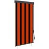 ASUPERMALL Store Roulant D'exterieur 80x250 Cm Orange Et Marron -Pergola Soldes 26965302 1