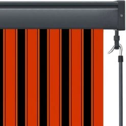 ASUPERMALL Store Roulant D'exterieur 80x250 Cm Orange Et Marron -Pergola Soldes 26965302 2