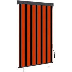 ASUPERMALL Store Roulant D'exterieur 120x250 Cm Orange Et Marron -Pergola Soldes 26965320 4