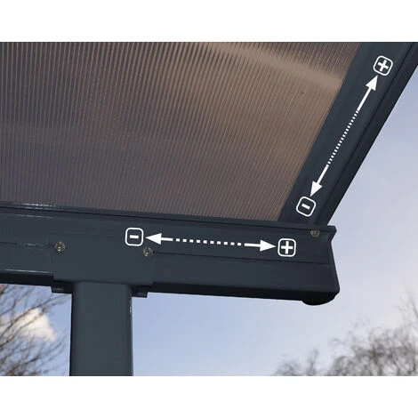 Palram - Canopia | Pergola Capri 3X6.2 Grise, Toiture Bronze 4 Palram - Canopia | Pergola Capri 3X6.2 Grise, Toiture Bronze – Image 2