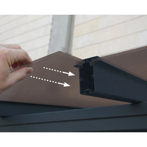 Palram - Canopia | Pergola Capri 3X6.2 Grise, Toiture Bronze 6 Palram - Canopia | Pergola Capri 3X6.2 Grise, Toiture Bronze – Image 4