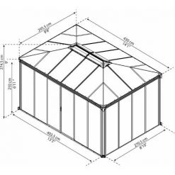Palram - Canopia | Tonnelle De Jardin Fermée Ledro 3X4.3 Gris -Pergola Soldes 27074713 5
