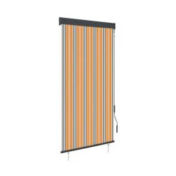 ASUPERMALL Store Roulant D'exterieur 100x250 Cm Jaune Et Bleu