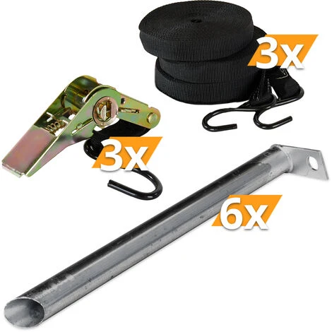 INTENT24.FR Kit Anti-tempête 20 M Sol Meuble Tentes De Réception / De Stockage Stabilité Et Une Sécurité Supplémentaires - Bleu 3 INTENT24.FR Kit Anti-tempête 20 M Sol Meuble Tentes De Réception / De Stockage Stabilité Et Une Sécurité Supplémentaires - Bleu