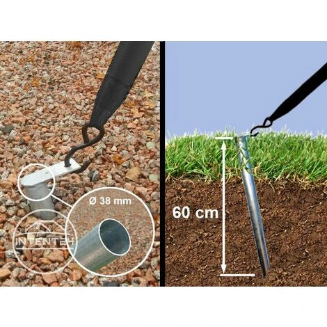 INTENT24.FR Kit Anti-tempête 20 M Sol Meuble Tentes De Réception / De Stockage Stabilité Et Une Sécurité Supplémentaires - Bleu 6 INTENT24.FR Kit Anti-tempête 20 M Sol Meuble Tentes De Réception / De Stockage Stabilité Et Une Sécurité Supplémentaires - Bleu – Image 4