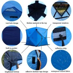 ASUPERMALL De Plus En Coton Epais Tente De Peche Hiver, Orange 11 ASUPERMALL De Plus En Coton Epais Tente De Peche Hiver, Orange -Pergola Soldes 27558072 5