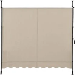 Store Banne Manuel Auvent Téléscopique 350 X 120 X 200-300 Cm Sable [pro.tec] -Pergola Soldes 27572218 5