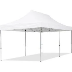 INTENT24.FR INTENT24 3x6 M Tente Pliante - Alu, PES Env. 300g/m², Blanc - Blanc