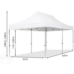 INTENT24.FR INTENT24 3x6 M Tente Pliante - Alu, PES Env. 300g/m², Blanc - Blanc 9 INTENT24.FR INTENT24 3x6 M Tente Pliante - Alu, PES Env. 300g/m², Blanc - Blanc -Pergola Soldes 27736891 4