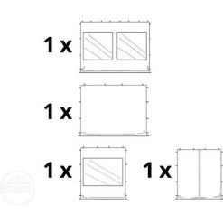 INTENT24.FR INTENT24 3x4,5 M Tente Pliante - Acier, PES Env. 300g/m², Côté Panoramique, Vert Foncé - Vert -Pergola Soldes 27736910 2