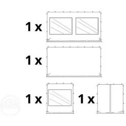 INTENT24.FR INTENT24 3x6 M Tente Pliante - Acier, PES Env. 300g/m², Côté Panoramique, Vert Foncé - Vert -Pergola Soldes 27736917 2