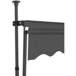 LITZEE Auvent Manuel Rétractable Avec LED 300 Cm Anthracite -Pergola Soldes 27809036 4