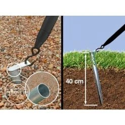 INTENT24.FR Kit Anti-tempête Pour Tous Les Types De Tentes - Avec Système D'ancrage Pour Sol Meuble (terre) - Noir -Pergola Soldes 27849033 4