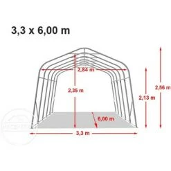 INTENT24.FR Abri Tunnel 3,3x6 M, PVC Env. 550g/m², Vert Foncé, Ancrâge Sol Dur - Vert -Pergola Soldes 27941877 5