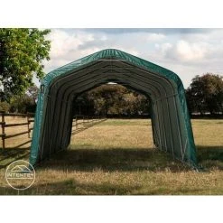 INTENT24.FR Abri Tunnel 3,3x7,2 M, PVC Env. 550g/m², Vert Foncé, Ancrâge Sol Dur - Vert -Pergola Soldes 27941881 3