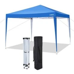 BETTER MAISON Tonnelle Pliante à Angle Droit 3x3M Instantané Imperméable UV Extérieur Hauteur Ajustable Avec Transport Sac Bleu - Bleu