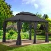 Tonnelle 3x4 2,65 H, Anthracite, Imperméable, Très Stable, 100% Acier Revêtu De PA - Tonnelle De Jardin 3x4 Easiness - Pavillon De Brast -Pergola Soldes 28361070 1