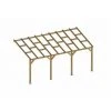 CHALET & JARDIN Toit Couv'Terrasse® En Bois 3x5,5 M - Sans Toit Polycarbonate