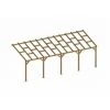 CHALET & JARDIN Toit Couv'Terrasse® En Bois 3x7,4 M - Sans Toit Polycarbonate