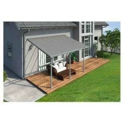 CHALET & JARDIN Toit Terrasse FERIA 3 X 4 - Gris -Pergola Soldes 28589180 4