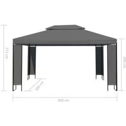 TRUE DEAL Chapiteau Anthracite 300 X 400 Cm 11 TRUE DEAL Chapiteau Anthracite 300 X 400 Cm -Pergola Soldes 28677680 5
