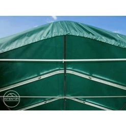 INTENT24.FR Abri Tunnel 6x6 M Bâche En PVC Env. 550g/m² Abri Résistant Aux Intempéries Tente De Stockage Vert Ancrage Pour Sol Meuble - Vert -Pergola Soldes 28953757 4