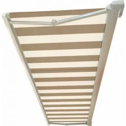 ICI STORE STORE BANNE COFFRE INTEGRAL MOTORISE RAL BLANC 4,3 X 3,5 TOILE DICKSON® CREME-BRUYERE - CREME BRUYERE