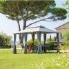 HESPERIDE Tonnelle Thira 3x4 Graphite/ardoise Hespéride - Gris - Graphite/ardoise -Pergola Soldes 29092557 1