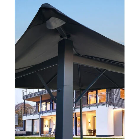 Quick-Star Pavillon Tonnelle Nice 3 X 3 M Gris 5 Quick-Star Pavillon Tonnelle Nice 3 X 3 M Gris – Image 3