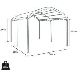 ELIOS PARASOLS Gazebo En Acier Anti-uv 3x4 Pour Abri De Voiture, De Bar Et Jardin Onda | Noir 11 ELIOS PARASOLS Gazebo En Acier Anti-uv 3x4 Pour Abri De Voiture, De Bar Et Jardin Onda | Noir -Pergola Soldes 29148819 5