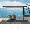 ELIOS PARASOLS Gazebo 3x3 Mètres Pour Jardin En Acier Coupe-vent StylE | Noir -Pergola Soldes 29148827 1