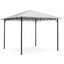 ELIOS PARASOLS Gazebo 3x3 Mètres Pour Jardin En Acier Coupe-vent StylE | Noir -Pergola Soldes 29148827 2
